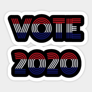 Vote 2020. Red White and Blue. Sticker